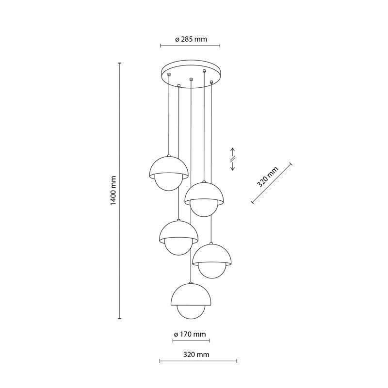 Modernus pakabinamas šviestuvas BONO 10214