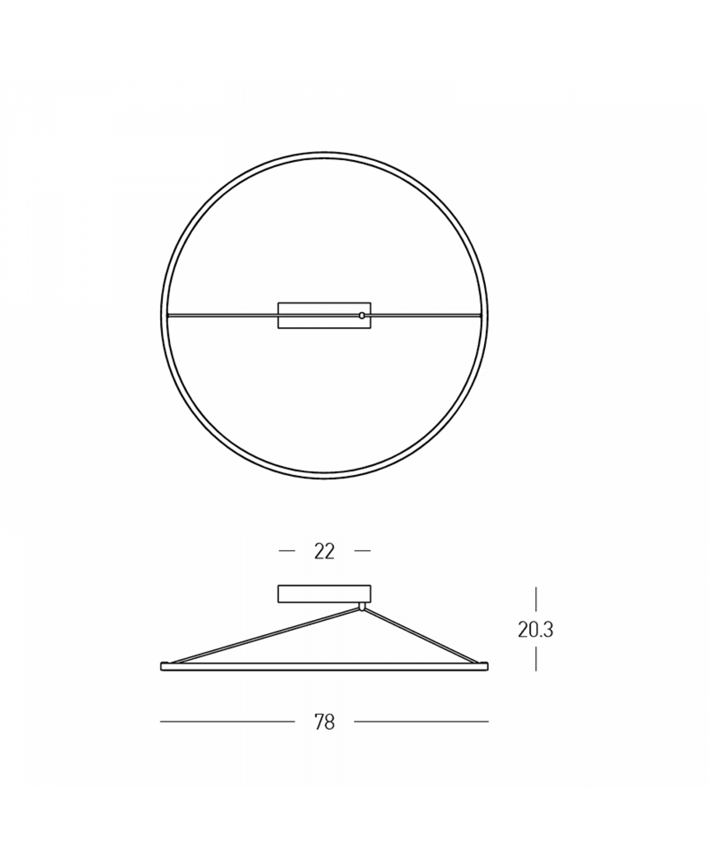 Lubinis šviestuvas 2563 51W 3000K