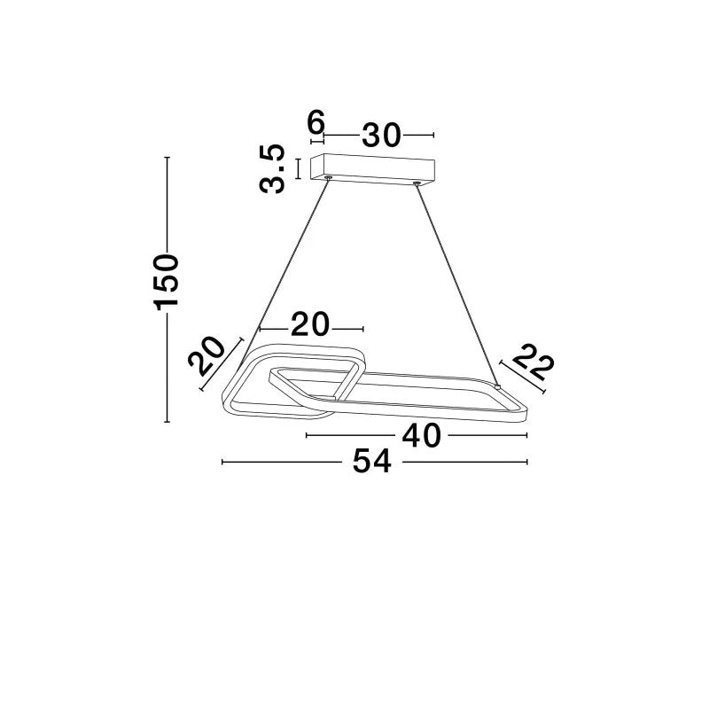 Modernus pakabinamas šviestuvas IMAR 3200K 36W 9001107
