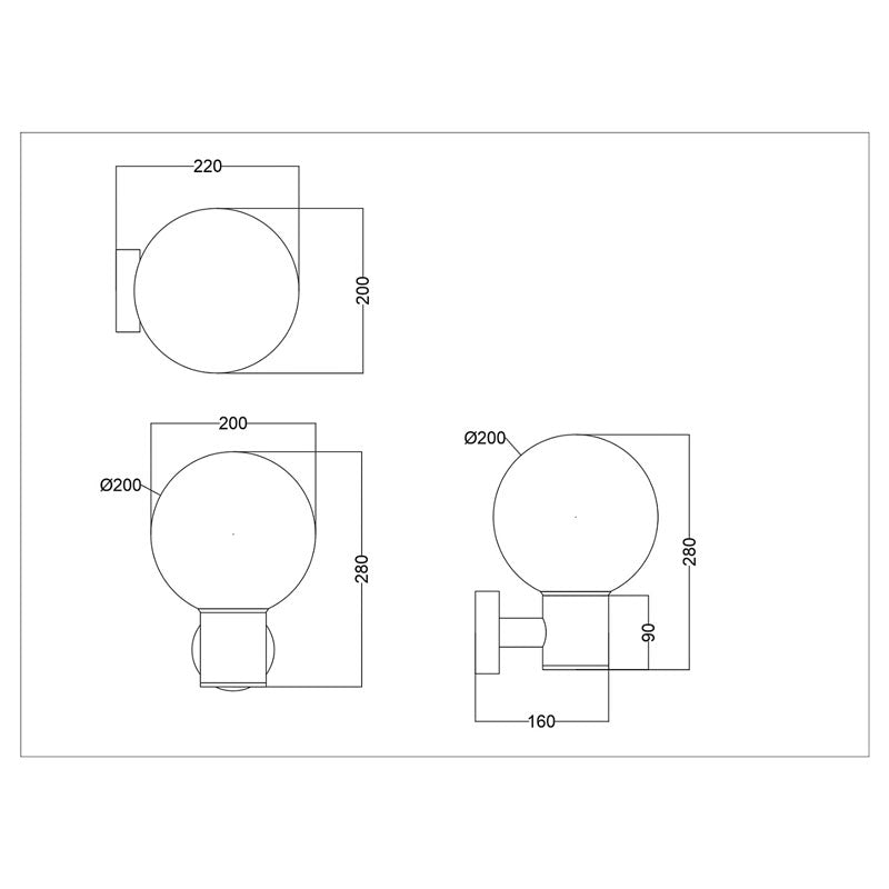 Sieninis lauko šviestuvas BOLD O598WL-01GR