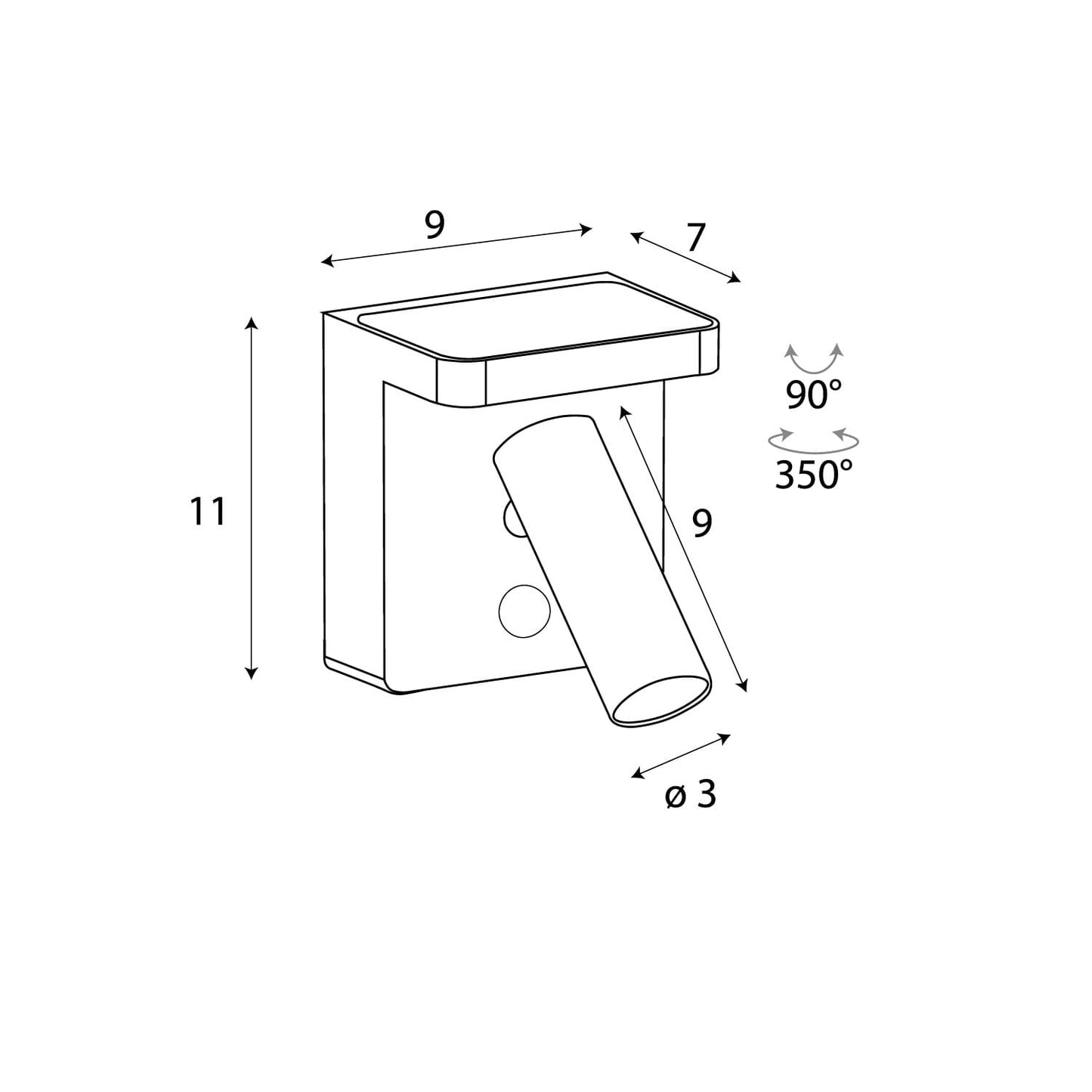 Sieninis šviestuvas W0374 Lofer