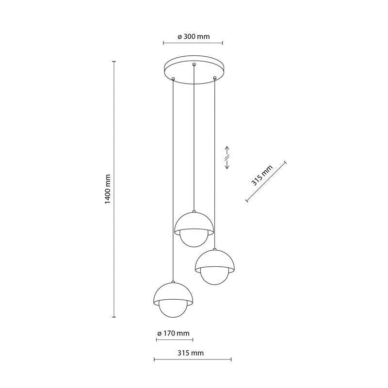 Modernus pakabinamas šviestuvas BONO 10206