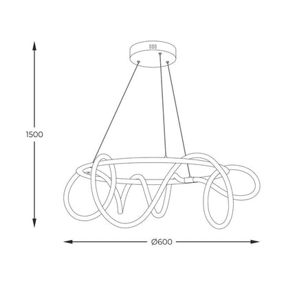Modernus pakabinamas šviestuvas BALBO 20006PL-GD