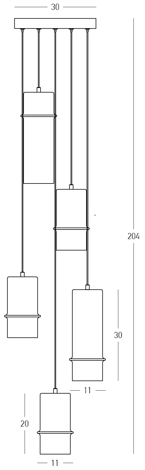 Modernus pakabinamas šviestuvas 2535 21W 3000K
