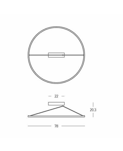 Lubinis šviestuvas 2563 51W 3000K