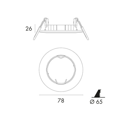Įleidžiamas šviestuvas 631D-90