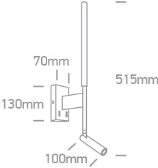 Sieninis šviestuvas 3W + 6W 65144/W/W