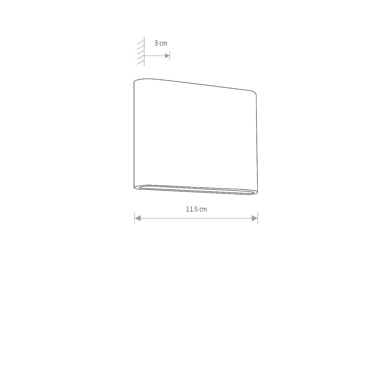 Sieninis lauko šviestuvas SEMI 7W graphite 6775
