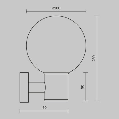 Sieninis lauko šviestuvas Bold O598WL-01B