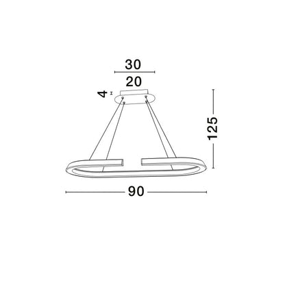Modernus pakabinamas šviestuvas ELMO 3500K 48W 9019732