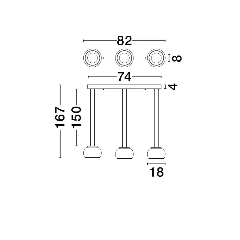 Modernus pakabinamas šviestuvas BIOS 3000K 25W 9416955
