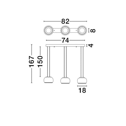 Modernus pakabinamas šviestuvas BIOS 3000K 25W 9416955
