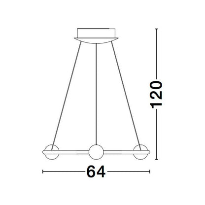 Modernus pakabinamas šviestuvas CELIA 3000K 36W 9820601