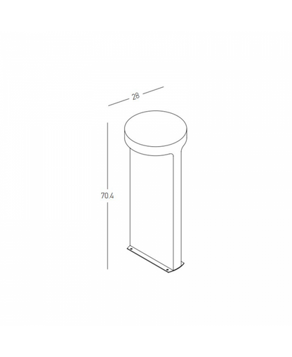 Lauko pastatomas šviestuvas E384 LED 2X8W 3000K