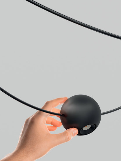 Prabangus pakabinamas šviestuvas ELARA juodas 33W 20621 2230U