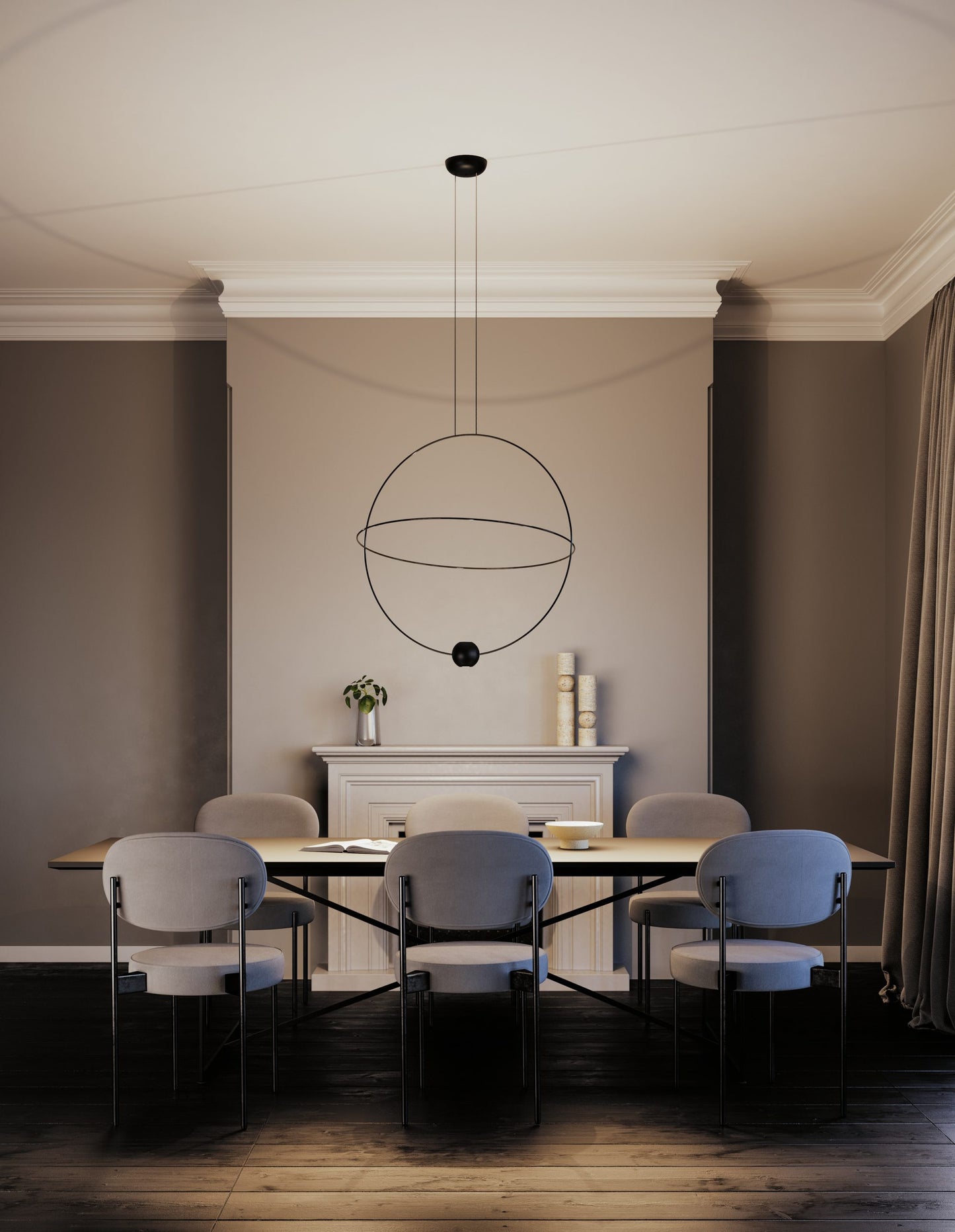 Prabangus pakabinamas šviestuvas ELARA juodas 33W 20621 2230U