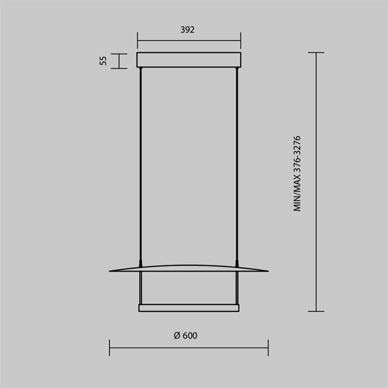 Modernus pakabinamas šviestuvas MOD280PL-L30B3K1 3000K 30W