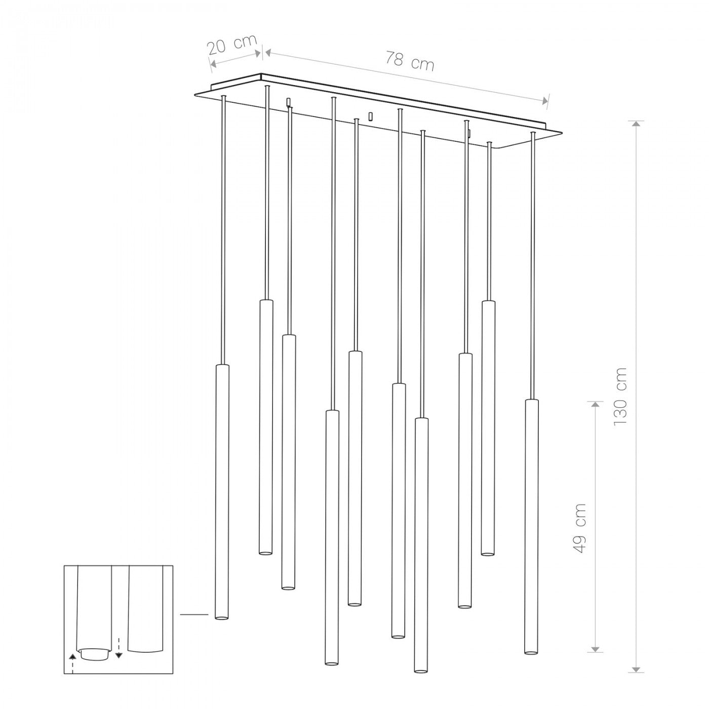 Modernus pakabinamas šviestuvas LASER white X 8922