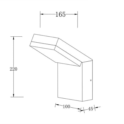 Sieninis lauko šviestuvas PASO O595WL-L12B3K