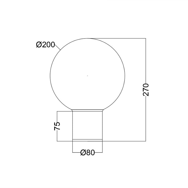 Sieninis lauko šviestuvas BOLD O598WL-01GR1