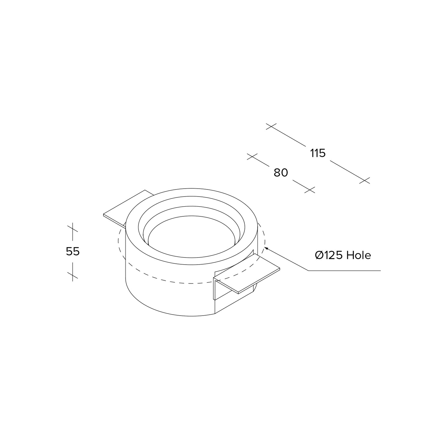 Įleidžiamas užglaistomas šviestuvas FILIATRA T337