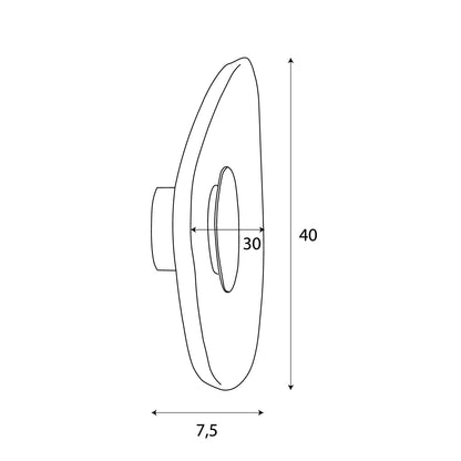 Sieninis šviestuvas W0559 Deux