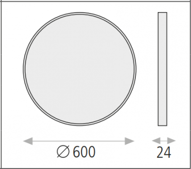 Lubinis šviestuvas KOE 45W IP43 Dimeriuojamas P385263B