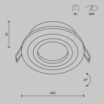 Įleidžiamas šviestuvas Atom DL023-2-01W