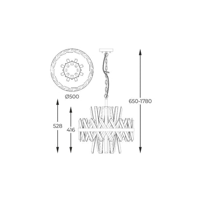 Klasikinis pakabinamas šviestuvas P0567-08C-7GAC CONSTANTINOPLE