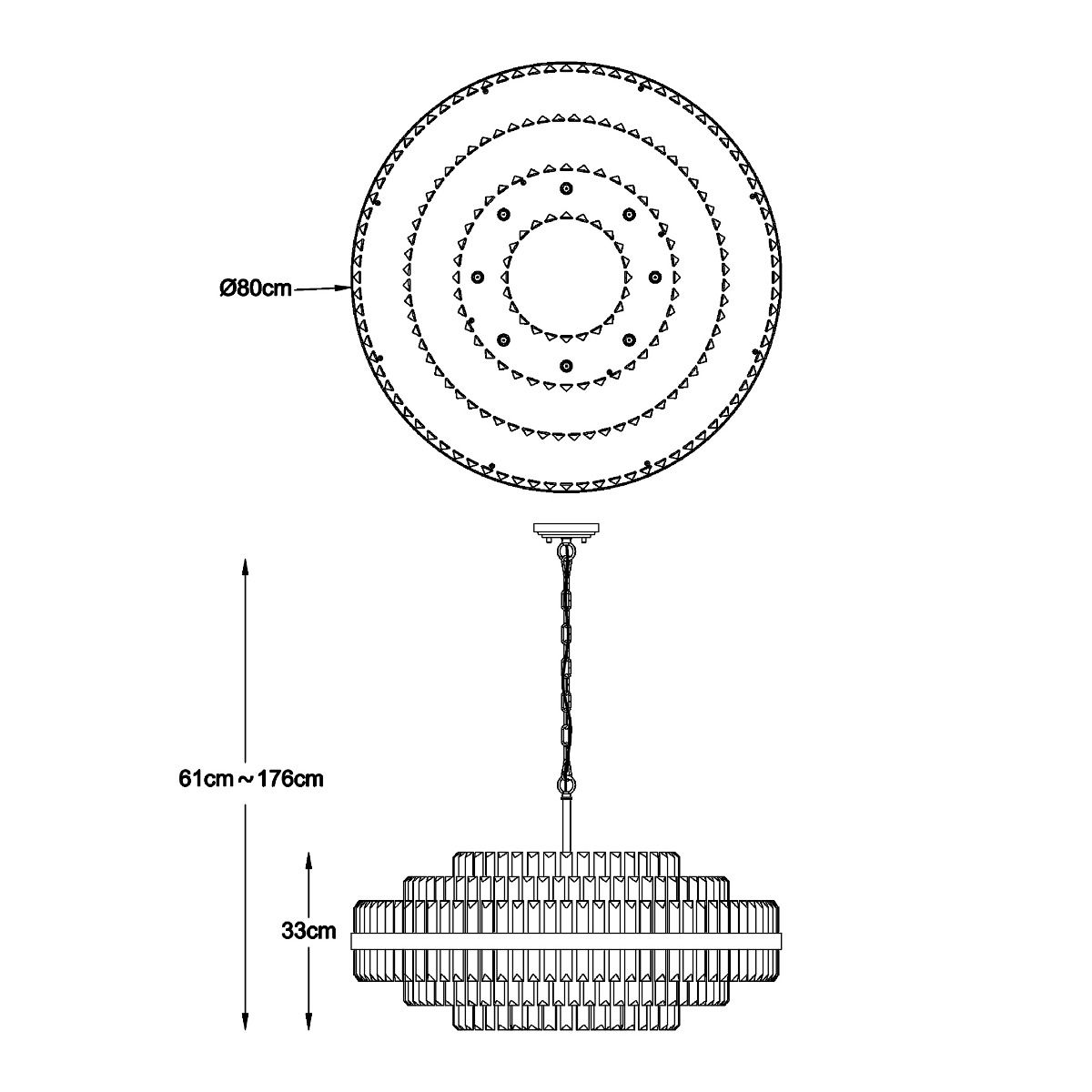 Klasikinis pakabinamas šviestuvas P0567-16A-2GAC CONSTANTINOPLE